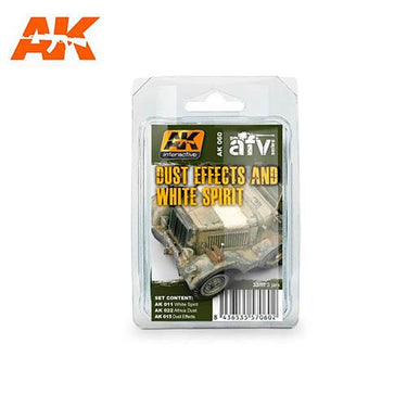 AK Interactive AK060 Weathering Dust Effects & White Spirit Set Enamel